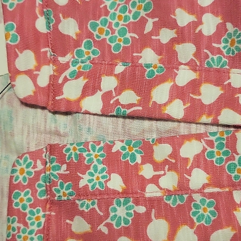 Talbot's Split Neck Floral Print Tee Shirt - Picture 7 of 7